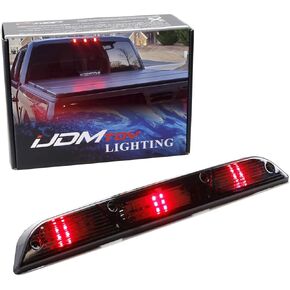 iJDMTOY عدسة مدخنة Raptor_Style 3-Dot LED مجموعة مصابيح فرامل ثالثة عالية التركيب متوافقة مع Ford 2015-2020 F-150، 2017-up F-250 F-350، 2019-up Ranger، 2022-up Maverick (باستثناء Raptor)