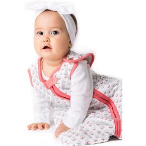 Malabar Baby Organic Cotton Lightweight Wearable Blanket, TOG 0.6 Baby Sleeping Sack for Newborns, Unisex, Erawan, Small (0-6M)