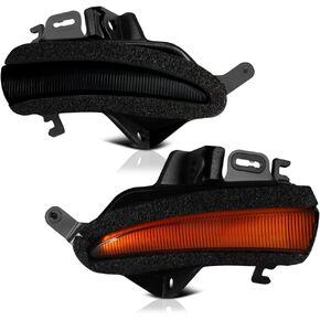 VIPMOTOZ Smoked Sequential LED Side Mirror Turn Signal Lights Compatible With 2014-2020 Lexus IS200t IS250 IS350 IS300 LS460 RC200t RC300 RC350 CT200h ES350 ES300h Chrome Housing Tinted Lens Pair Set