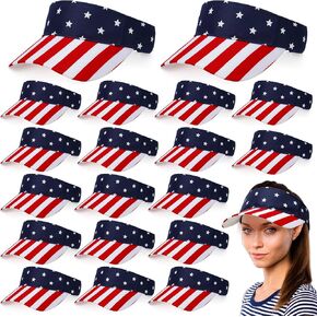 24 قطعة من القبعات الوطنية للنساء بالجملة قبعات الرابع من يوليو، قبعات العلم الأمريكي، قبعة واقية من الشمس، قبعات عيد الاستقلال، خطوط ونجوم، قناع من نسيج قطني طويل لأنشطة يوم الذكرى للاحتفال بالاستقلال in Kuwait