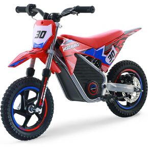 24V Electric Dirt Bike for Kids Aged 3-6, 200W Competition Grade Electric Motorcycle, Up to 8MPH & 2 Speed Settings, Safe Disc Brakes, 12IN Off-Road Tires
