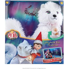 Elf Pets: an Artic Fox Tradition - Huggable Elf Pet Arctic Fox Stuffed Animal - Includes Beautifully Illustrated Hardbound Storybook, Mini Snow Globe Charm and Official Adoption Certificate