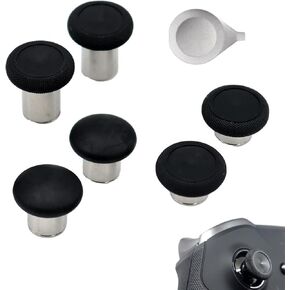 7 in 1 Swap Magnetic Thumbsticks Set for Xbox Elite Series 2 Controller, Replacement Magnetic Joysticks Parts for Controller Elite Series 2, Elite Series 2 Core with 1 Tool(Black)