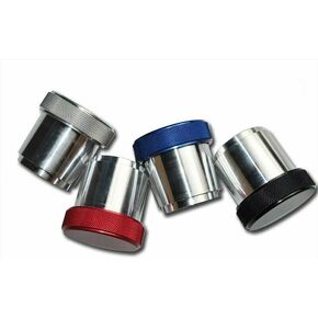Aluminium Alloy Weld On Filler Neck & Cap 1 1/2" ID with O-Ring for Fuel Catch Can Tank Black