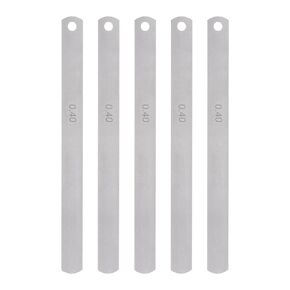 HARFINGTON 5pcs Mn Steel Feeler Gauge 0.4mm Thickness 150mm Length Metric Filler Thickness Gage Gap Measuring Tool Single Blade