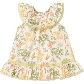 Baby Girl 100% Cotton Lace Detail Ruffled Sleeveless Dress in Saudi Arabia