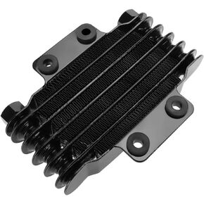 Keenso 85ml Aluminum Motorcycle Engine Oil Cooler Oil Cooling Radiator System for 100CC-250CC Motorcycle Dirt Bike ATV Motor Bike(Black)