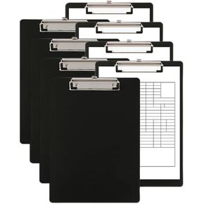 Clipboard Black,Clip Boards Set of 8,Clip Board with Low Profile Clip,A4 Letter Size Drawing Board Sketching Tool,12.5 x 8.75"Hanging File Folders Plastic Folder for Nurses,Students,Office,Women
