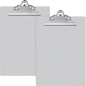 4 Pcs Metal Clipboard Heavy Duty Aluminum Clipboards 12 x 9 Inch Metal Clip Board with Low Profile Clip A4 Letter Size Document Holder for Office School Medical Jobsite Laboratory