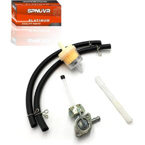 Fuel cock (14MM x 1.0mm) Thin Teeth Fuel Petcock Switch Compatible with Honda CB125S CB400F Reflex 200 Twinstar 200 with 50cc 70cc 90cc 110cc 125cc 150cc ATV Dirt Bike, Trail Bike, Go-Karts