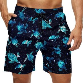 Aeoiba Mens Swim Trunks Quick Dry Board Shorts with Mesh Lining Beach Swimwear Bathing Suits
