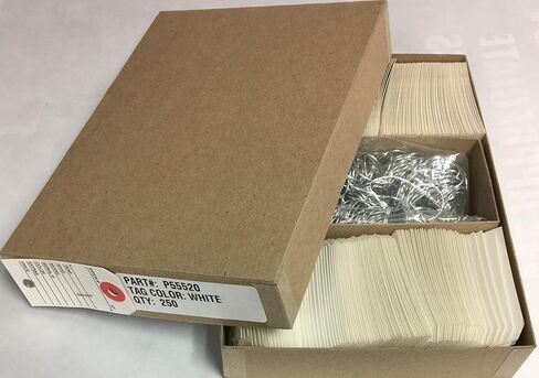 Paper Key Tag with Metal Rings - White 250 Quantity - (F16) in Kuwait
