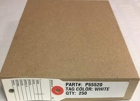 Paper Key Tag with Metal Rings - White 250 Quantity - (F16) in Kuwait