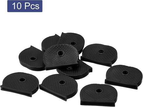 PATIKIL Key Cap Cover Tags, 10Pcs Keys Identifier Label ID Silicone Sleeve for House Apartment Organization Black in Saudi Arabia