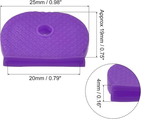 PATIKIL Key Cap Cover Tags, 10Pcs Keys Identifier Label ID Silicone Sleeve for House Apartment Organization Black in Saudi Arabia