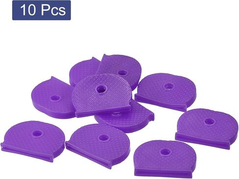 PATIKIL Key Cap Cover Tags, 10Pcs Keys Identifier Label ID Silicone Sleeve for House Apartment Organization Black in Saudi Arabia