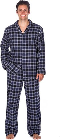 Noble Mount Mens Pajama Set - 100% Cotton Flannel Pajamas Set in Saudi Arabia