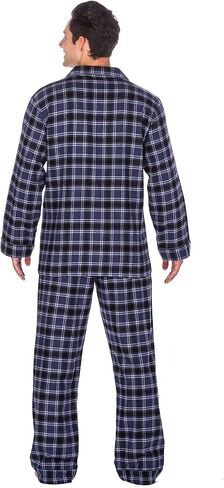 Noble Mount Mens Pajama Set - 100% Cotton Flannel Pajamas Set in Saudi Arabia