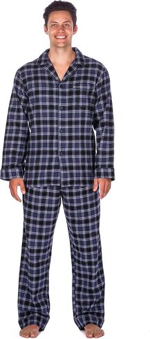 Noble Mount Mens Pajama Set - 100% Cotton Flannel Pajamas Set in Saudi Arabia