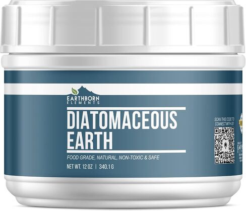 Earthborn Elements Diatomaceous Earth (12 oz), Resealable Bucket, Pure Freshwater Amorphous Silica in Saudi Arabia