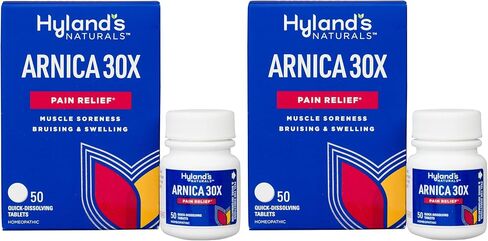 Hyland's Naturals Arnica Montana 30x Tablets, Natural Relief of Bruises, Swelling & Muscle Soreness, Quick Dissolving Tablets, 50 Count (Pack of 2) in Saudi Arabia