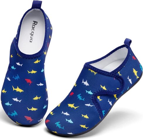 Racqua الأولاد أحذية السباحة المائية طفل كبير القرش الأزرق حجم 1-1.5 الأولاد سروال سباحة سريع الجفاف مجلس السراويل الشاطئ جذوع القرش حجم 5/6 in Kuwait