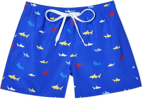 Racqua الأولاد أحذية السباحة المائية طفل كبير القرش الأزرق حجم 1-1.5 الأولاد سروال سباحة سريع الجفاف مجلس السراويل الشاطئ جذوع القرش حجم 5/6 in Kuwait