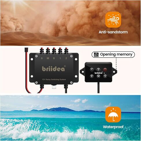 Power Panel Switching System, Briidea Plug-and-Play SAE Power Switching System, Waterproof IP67, Suitable for Ships Kayaks ATV or UTV in Saudi Arabia