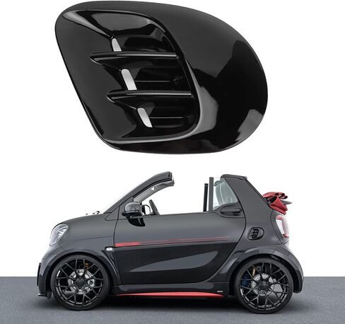Rear Side Vent Trim, Side Air Vent Cover Trim Replacement for Fortwo/Forfour 453 2015-2021(Bright black) in Saudi Arabia