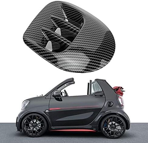 Rear Side Vent Trim, Side Air Vent Cover Trim Replacement for Fortwo/Forfour 453 2015-2021(Bright black) in Saudi Arabia