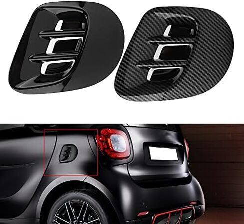 Rear Side Vent Trim, Side Air Vent Cover Trim Replacement for Fortwo/Forfour 453 2015-2021(Bright black) in Saudi Arabia