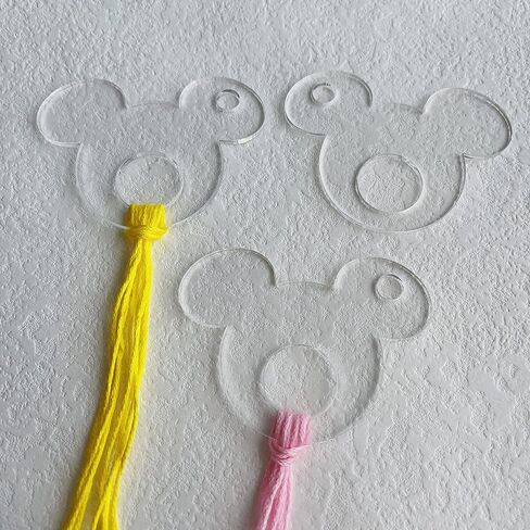 Set of 50 Floss Drops Bobbins, Thread Holders, Floss Organizer, Cross Stitch Embroidery Storage (Pink) in Saudi Arabia