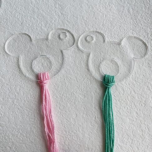 Set of 50 Floss Drops Bobbins, Thread Holders, Floss Organizer, Cross Stitch Embroidery Storage (Pink) in Saudi Arabia