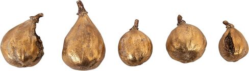 Creative Co-Op Resin Figs with Gold Finish (Set of 5 Pieces) in Saudi Arabia