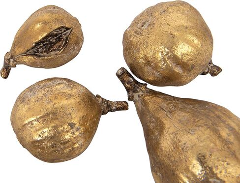 Creative Co-Op Resin Figs with Gold Finish (Set of 5 Pieces) in Saudi Arabia
