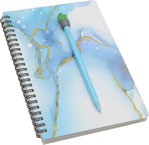Yansanido Spiral Notebook, 8 Pcs A5 Marble Design Thick Hardcover 7mm College Ruled 80 Sheets -160 Pages Journals for Study and Notes (8 Style A5) in Kuwait