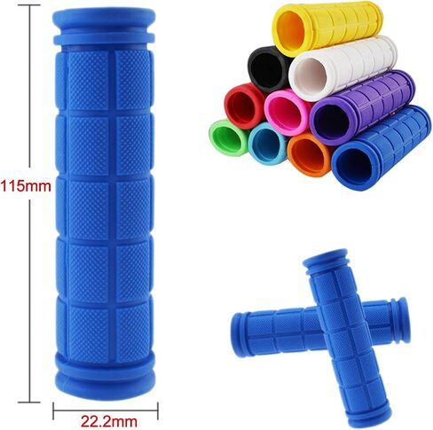 PLATT Kids Bicycle Handle Bar Grips 2 Pairs Colorful Rubber Mushroom Grips with Ribbons Streamers for Balance Bikes, Scooters, and Childrens BMX Bicycle Handlebars in Saudi Arabia