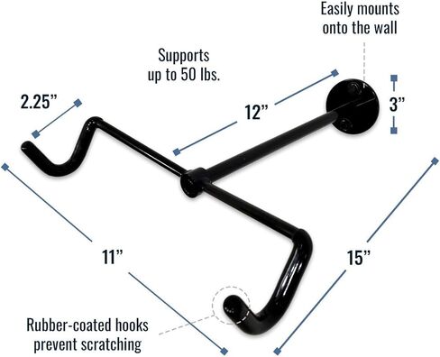 حامل عرض الدراجة البسيط من StoreYourBoard، رف تخزين على الحائط (عبوتان) in Kuwait