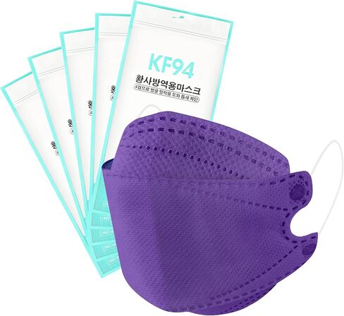 YOMEESOUL Colored KF94 Face Mask for Adults Comfortable Breathable 4 Layers Fish Type Non Woven Masks for Face Protection in Saudi Arabia
