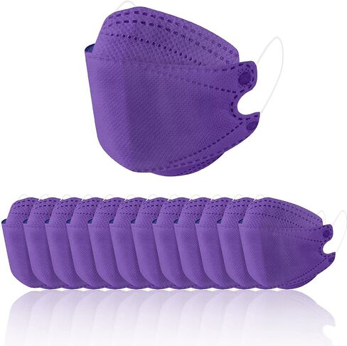 YOMEESOUL Colored KF94 Face Mask for Adults Comfortable Breathable 4 Layers Fish Type Non Woven Masks for Face Protection in Saudi Arabia