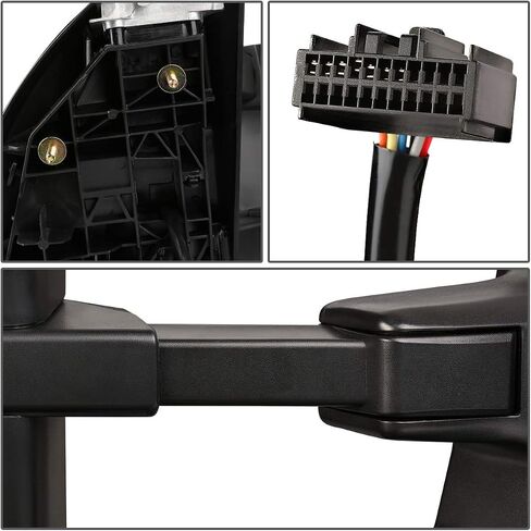 DNA Motoring TWM-027-T666-BK-AM-L Manual Telescopic Foldable Towing Mirror W/Turn Signal Compatible With 08-16 F250 / F350 / F450 / F550 Super Duty, Left Side in Kuwait