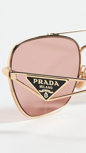 Prada Women's Triangle Logo Aviators in Saudi Arabia