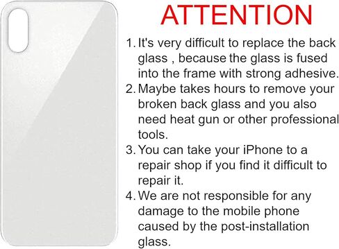 2 PCS Back Glass Replacement for iPhone Xs Max Back Cover Glass (6.5 Inch) with Pre-Installed Tape and Repair Tools (Gold) in Saudi Arabia