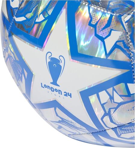 كرة أديداس UEFA Champions League Training Foil Ball IN9326، للجنسين، كرة قدم، فضي معدني/أبيض/أزرق متوهج، 5 in Saudi Arabia