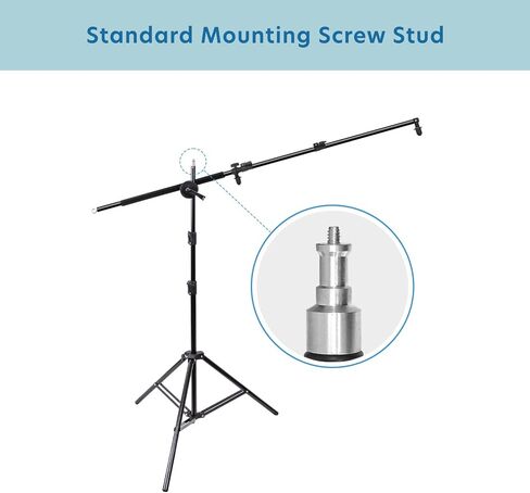LimoStudio Photo Studio بطول 92 بوصة، حامل ذراع عاكس للإضاءة، حامل عاكس، ذراع بوم، حامل خفيف، حقيبة رمل، مشبك محول يربط ذراع الذراع بالوقوف، AGG812 in Kuwait