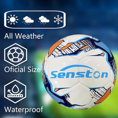 كرة قدم سينستون مقاس 5 الرسمية مع مضخة - كرة قدم لمباراة التدريب للبالغين والصغار للأطفال in Kuwait
