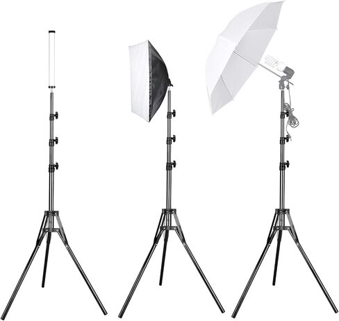 YELANGU Lightweight Travel Light Stand for Photography: Portable 6ft Reverse Folding Tripod, Perfect for Camera Flash, Ringlight, Photo Reflector, Umbrella, and Studio Video Lighting in Kuwait