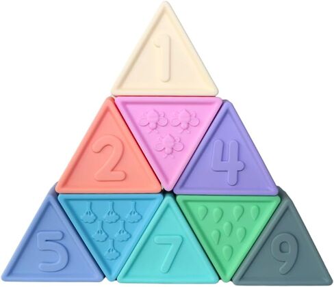 Triblox Earth, 9 Silicone Blocks with Numbers and Illustrations in Saudi Arabia