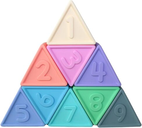 Triblox Earth, 9 Silicone Blocks with Numbers and Illustrations in Saudi Arabia