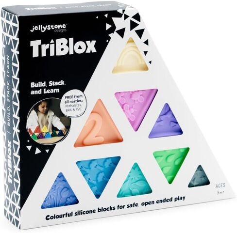 Triblox Earth, 9 Silicone Blocks with Numbers and Illustrations in Saudi Arabia